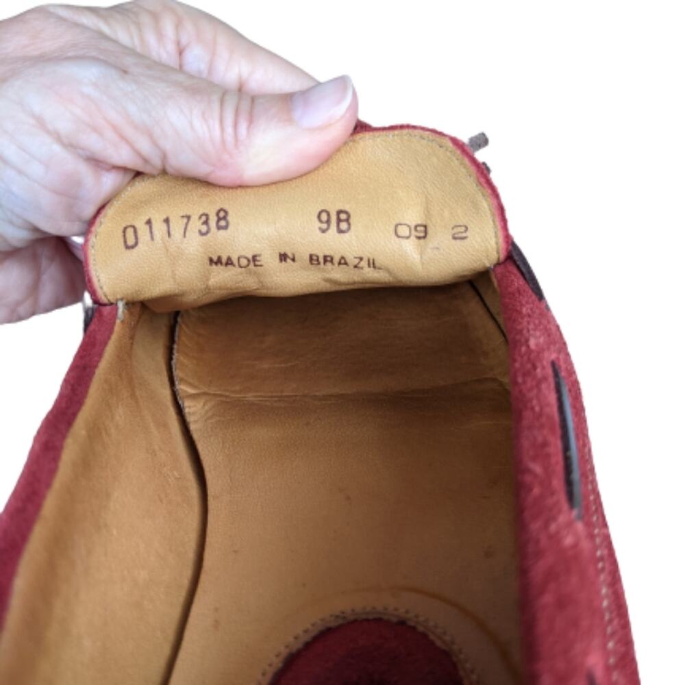 Cole Haan Red Suede Moccasin Loafers 9 - Picture 10 of 10